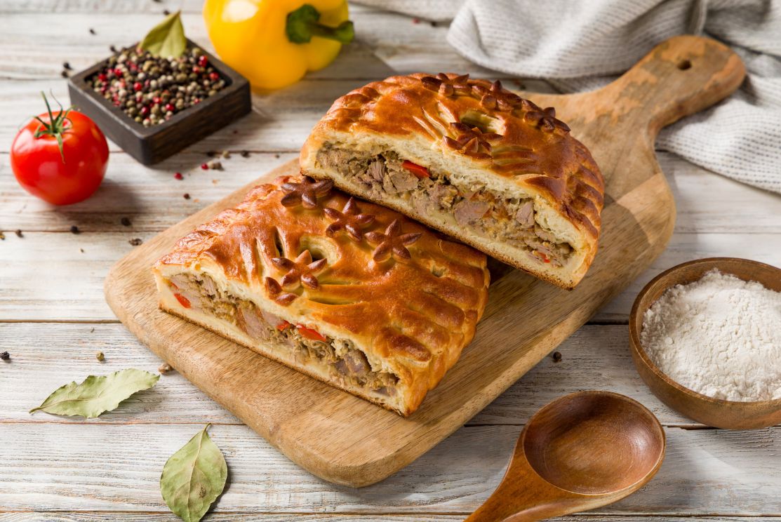 Острый пирог с индейкой