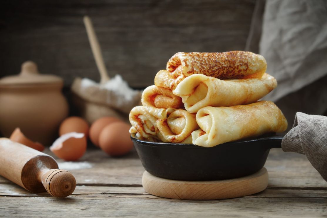 Блины с мясом
