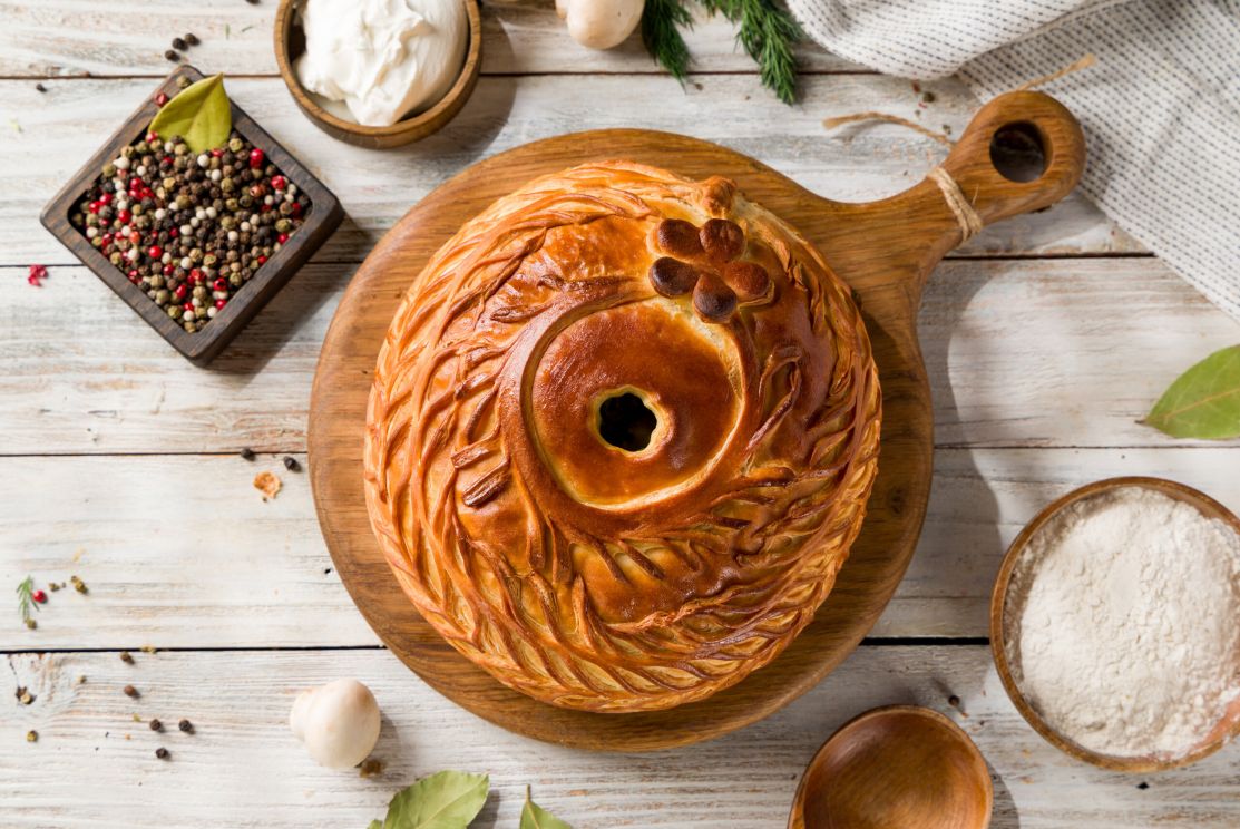 курник с грибами