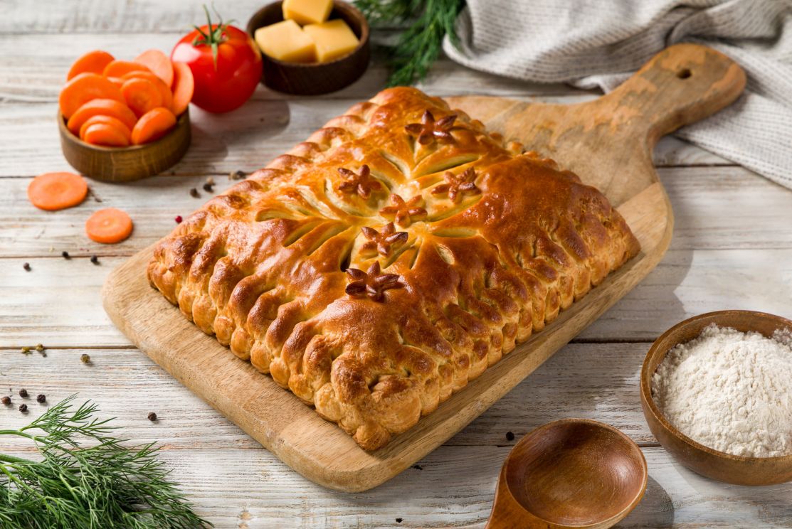 сырный пирог с овощами