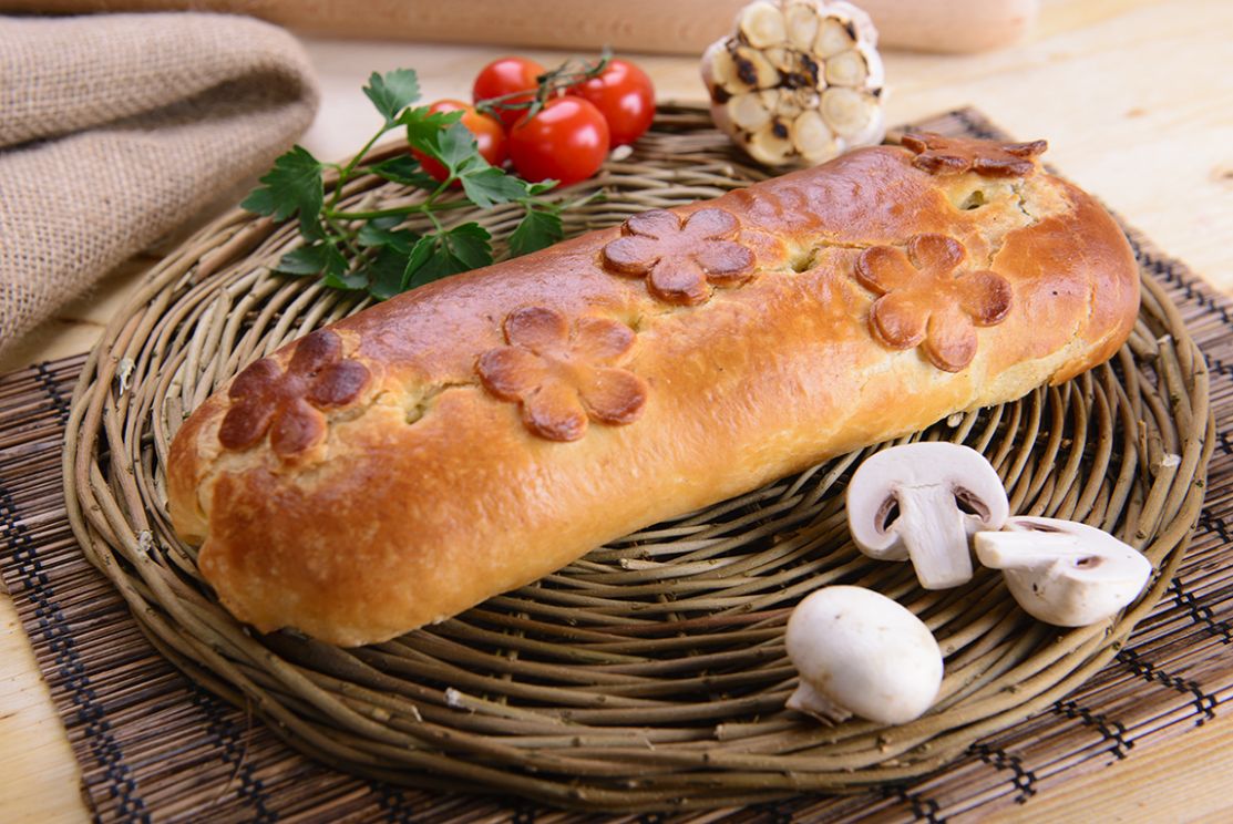 пирог с картофелем и грибами