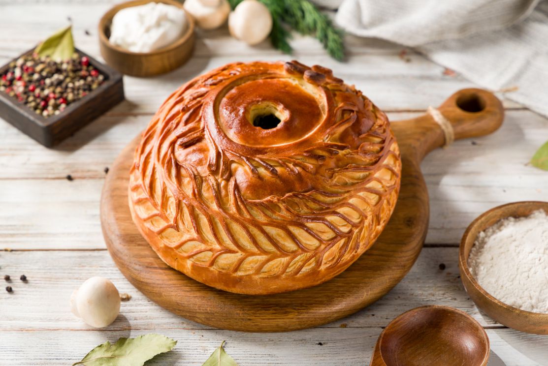 курник с грибами