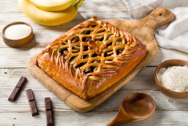 пирог с шоколадом и бананом