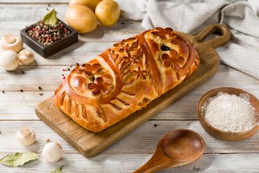 пирог с картофелем и грибами пирог с картофелем и грибами