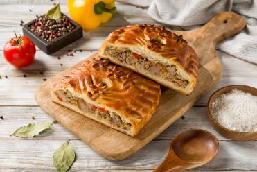 Острый пирог с индейкой