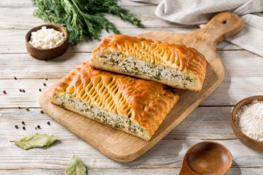 пирог с творогом и зеленью